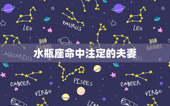 水瓶座命中注定的夫妻，能管住水瓶座的星座