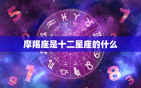 摩羯座是十二星座的什么，十二星座是什么