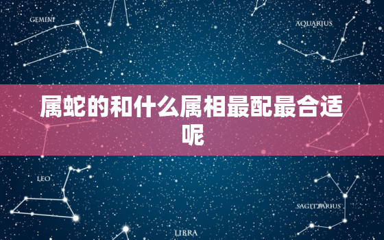 属蛇的和什么属相最配最合适呢，属蛇的和什么属相最相配婚姻 属