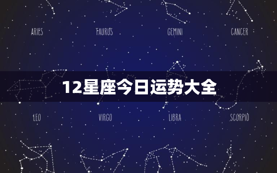 12星座今日运势大全，12星座今日运势查询