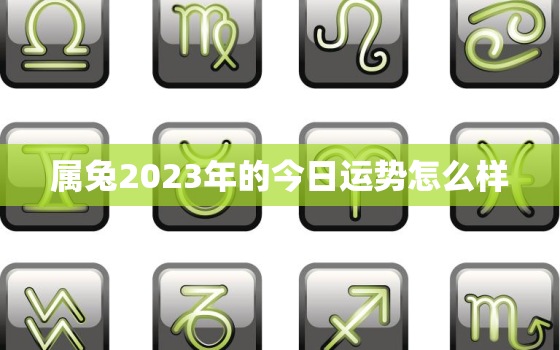 属兔2023年的今日运势怎么样，属兔2o23年运势