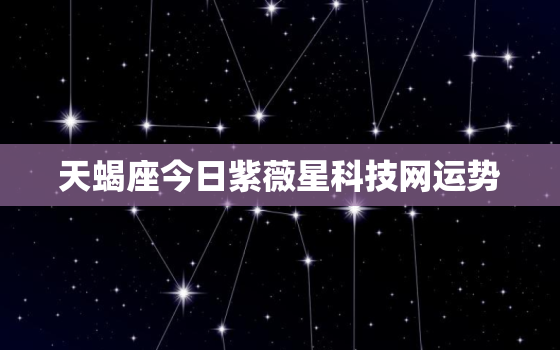 天蝎座今日紫薇星科技网运势，天蝎今日星座运势查询