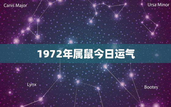 1972年属鼠今日运气，72年属鼠2021年今日运势