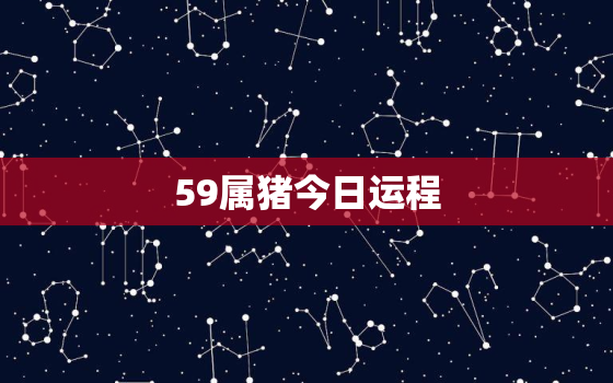 59属猪今日运程，59的猪今年每月运势