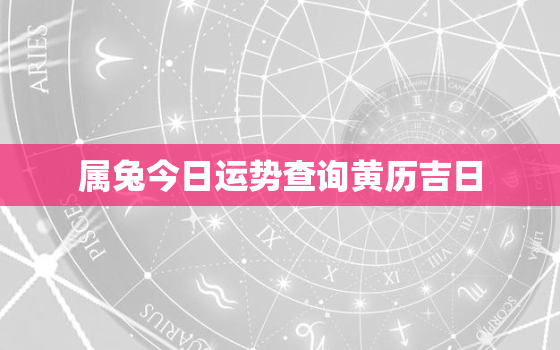 属兔今日运势查询黄历吉日，属兔今日运势查询黄历吉日时辰