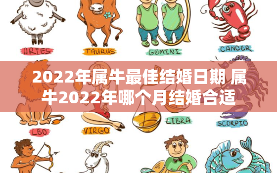 2022年属牛最佳结婚日期 属牛2022年哪个月结婚合适