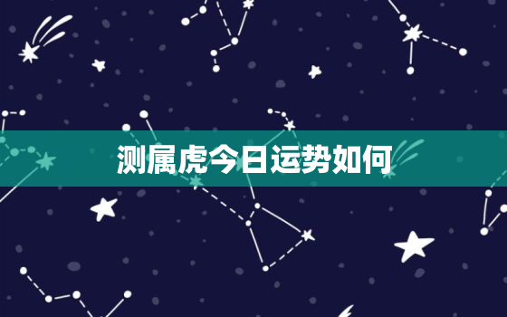 测属虎今日运势如何，属虎今日运势查询神巴巴