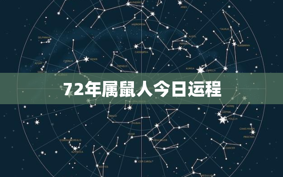 72年属鼠人今日运程，72年属鼠人今日运势