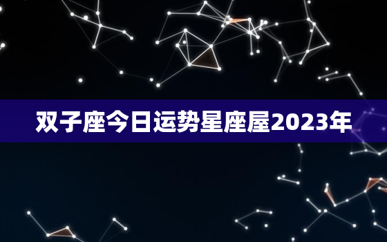 双子座今日运势星座屋2023年，双子座2021年今日运势