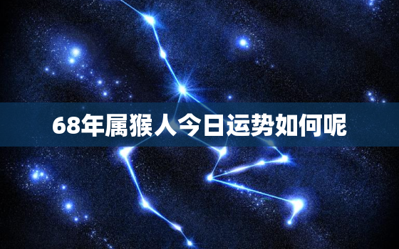 68年属猴人今日运势如何呢，68年属猴的今天运气好吗