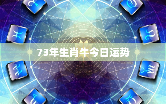 73年生肖牛今日运势，73年属牛今日运势免费