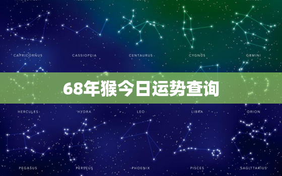 68年猴今日运势查询，68年属猴今日运势如何