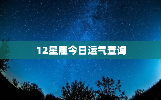 12星座今日运气查询，十二星座运势今日运势查询算网