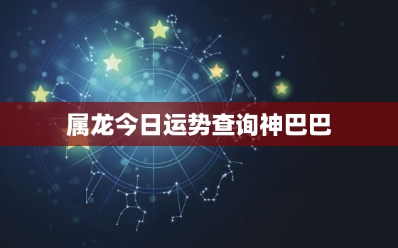 属龙今日运势查询神巴巴，属龙今日运势查询十二星座