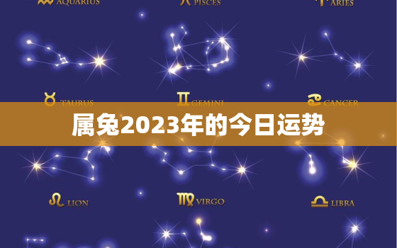 属兔2023年的今日运势，属兔的人2023年运势