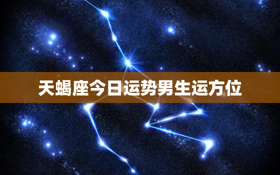 天蝎座今日运势男生运方位，天蝎座今日运势算命先生