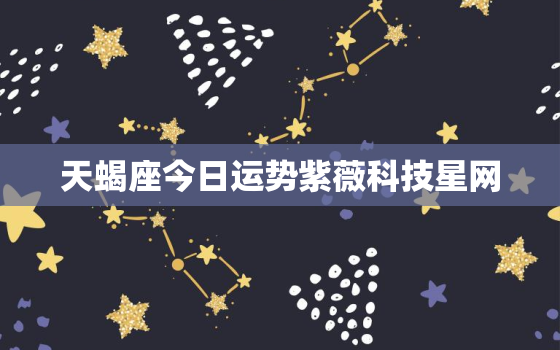 天蝎座今日运势紫薇科技星网，天蝎座今日运势星座网