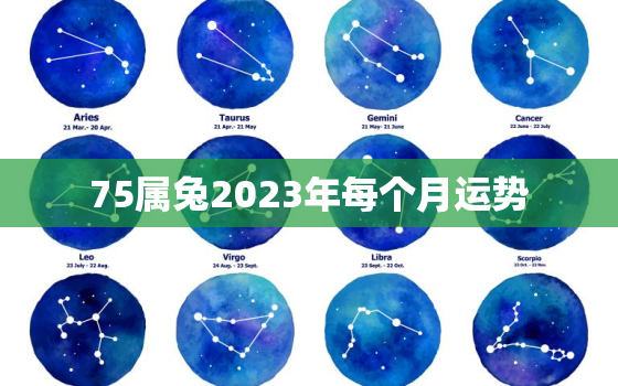 75属兔2023年每个月运势，1975属兔2023年以后运气