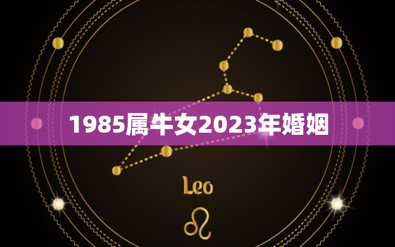 1985属牛女2023年婚姻，1985属牛人2023年全年运势详解