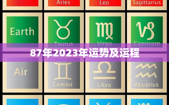 87年2023年运势及运程，2023年运势八字