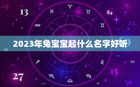 2023年兔宝宝起什么名字好听，2023年兔宝宝好吗?