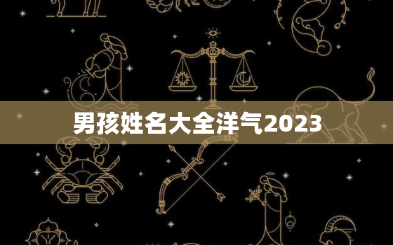 男孩姓名大全洋气2023，4000个好听的男孩名字