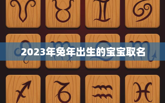 2023年兔年出生的宝宝取名，2023年兔宝宝取名字