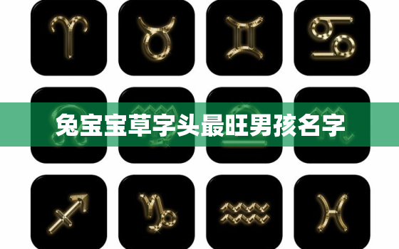 兔宝宝草字头最旺男孩名字，草字头的字属兔