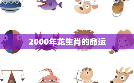 2000年龙生肖的命运，2000年龙生肖的命运详解