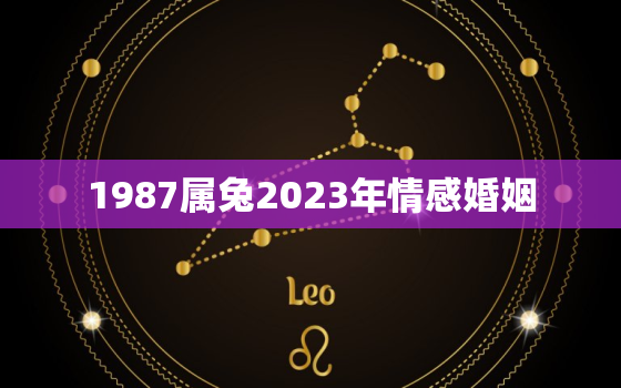 1987属兔2023年情感婚姻，87年属兔2023年婚姻运势及运程及每月的运势