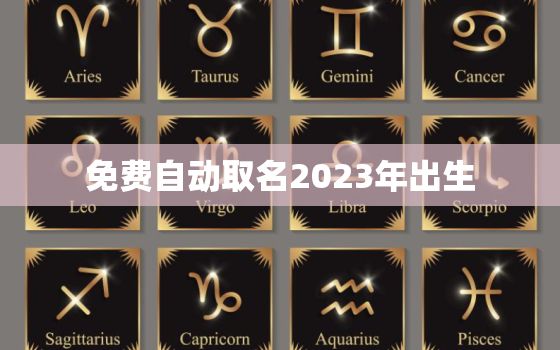 免费自动取名2023年出生，起名字202