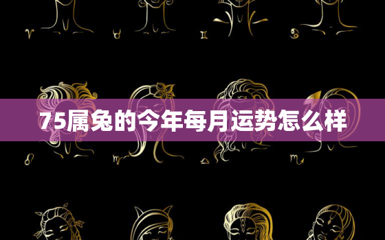 75属兔的今年每月运势怎么样，75属兔的人2020年的运气