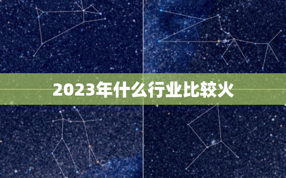 2023年什么行业比较火，2023年后什么行业好做