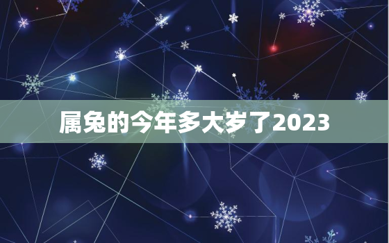 属兔的今年多大岁了2023，属兔的今年多大2021年运势