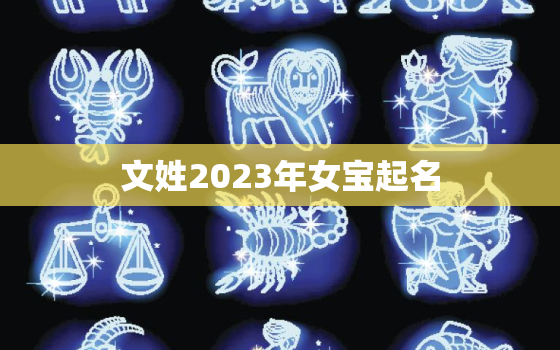 文姓2023年女宝起名，文姓2023年女宝起名字