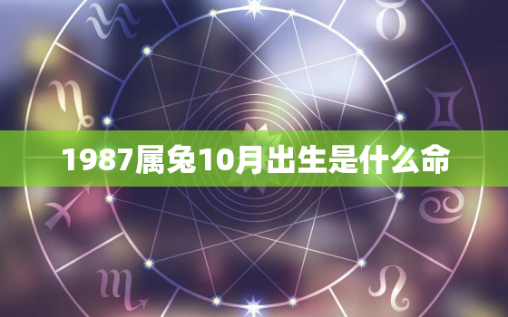 1987属兔10月出生是什么命，1987年属兔10月出生怎么样