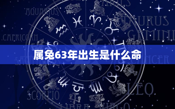 属兔63年出生是什么命，63年属兔人是啥命