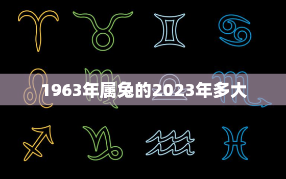 1963年属兔的2023年多大，1963年属兔的2022年多大