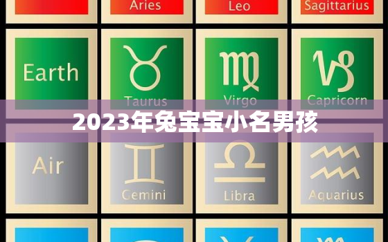 2023年兔宝宝小名男孩，2023兔宝宝小名大全