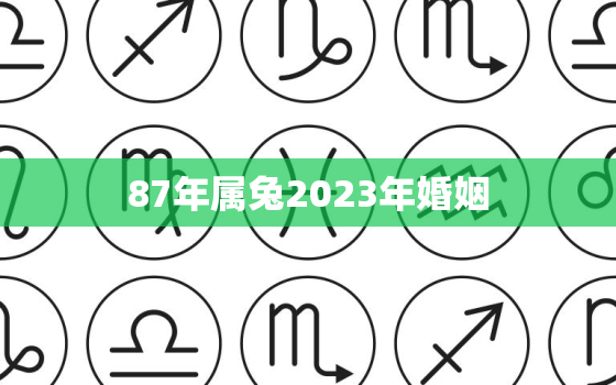 87年属兔2023年婚姻，87年兔2023年运势及运程