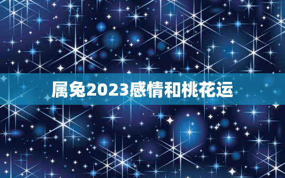 属兔2023感情和桃花运，属兔的2023年运势和财运怎么样