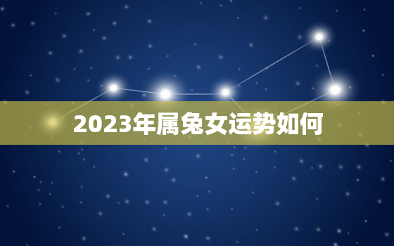 2023年属兔女运势如何，属兔的2023年运势如何 女性