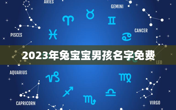 2023年兔宝宝男孩名字免费，2023年兔宝宝男孩多还是女孩多