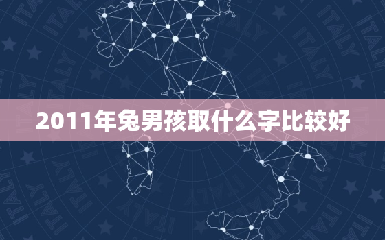 2011年兔男孩取什么字比较好，2011年属兔男孩取名宜用字