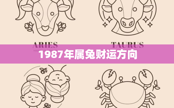 1987年属兔财运方向，87年属兔财运在哪个方向