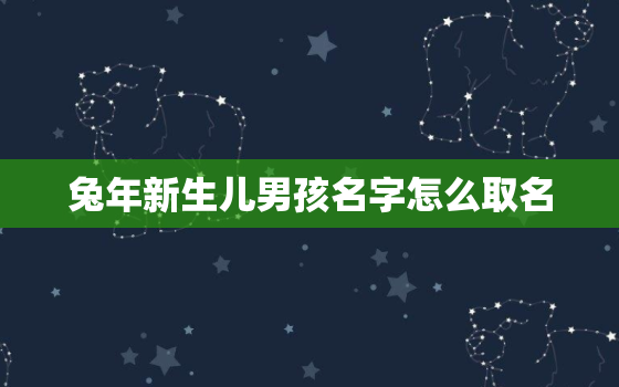 兔年新生儿男孩名字怎么取名，兔年
宝好名推荐