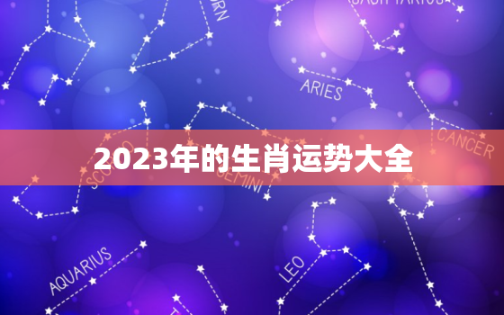 2023年的生肖运势大全，2023年的生肖马运势大全