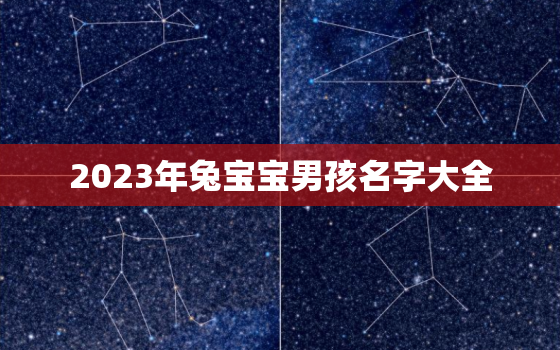 2023年兔宝宝男孩名字大全，2023年兔年
宝几月出生好