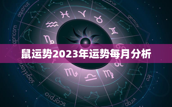 鼠运势2023年运势每月分析，鼠人2023年运势运程