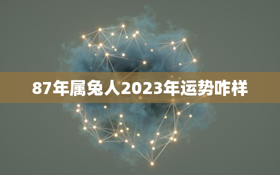 87年属兔人2023年运势咋样，87年属兔在2023年运势如何